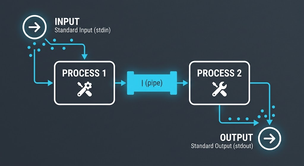 Unix Pipe String Primitives Pipeline